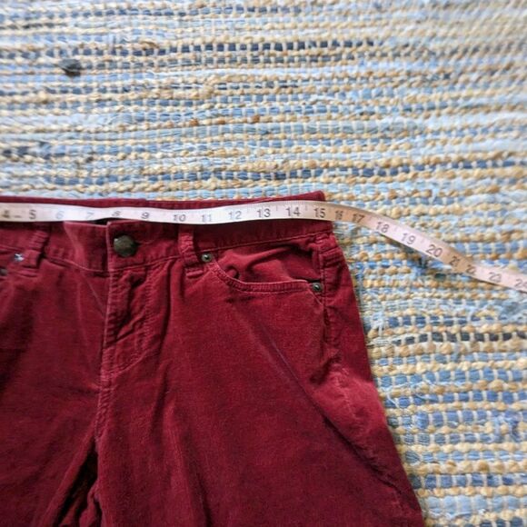 Vtg Express Corduroy Maroon Jeans Pants 6 Low Rise Bootcut Flare Made In Hong Ko - Picture 9 of 10